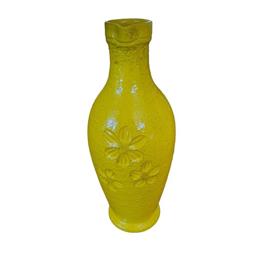 Vintage Heavy Pottery Bright Yellow for Rosenthal Netter Vase Pitcher Italy 16". - Picture 21 of 23