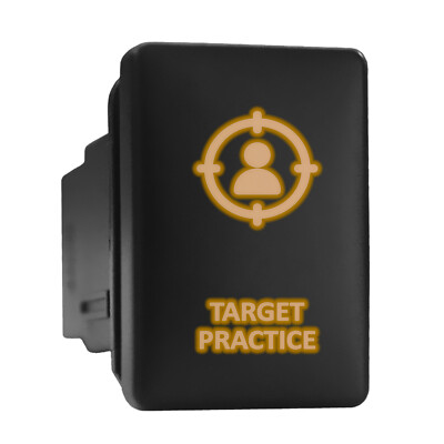 TARGET PRACTICE Orange Backlit Short Push Button 1.28''x 0.87'' (Fit: Toyota)