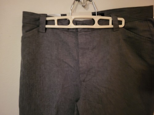 Riders Lee Womens Grey Pinstripe 16 L Slash Pocket Pant Misses 136 7066 36 W 34 - Picture 8 of 24