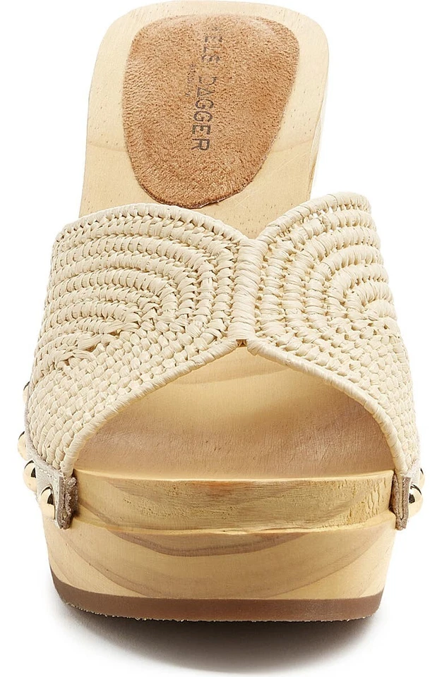 Sandalias de Tacón Free People Kelsi Dagger Day Dreamer Tejidas Rafia Talla 7 $185 Foto 3 de 4