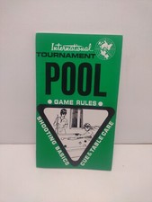 Vintage International Tournament Pool Game Rules Book Collectable Billiards Laws