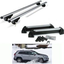 BARRE PORTATUTTO ALLUMINIO JEEP CHEROKEE KL ANNO 2017 CON RAIL+PORTASCI 4 PAIA