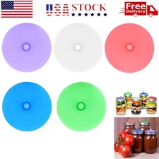 5PCS Silicone Fermenting Lid Waterless Airlock Mold Free Auto Vent for Mason Jar