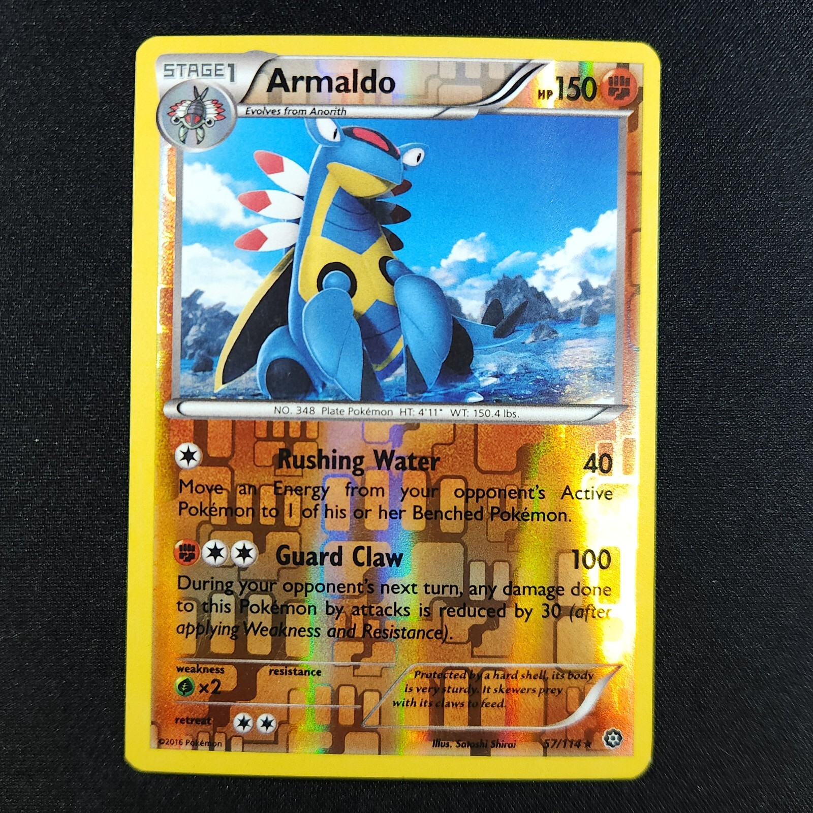 Armaldo 57/114 Holo - Steam Siege - Pokemon Card
