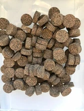 Cork Rings 12 Mixed Grain Rubberized #51, 1 1/4" x 1/2” Solid, Blowout!