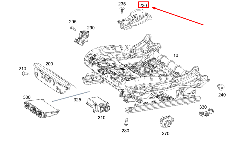 MERCEDES-BENZ GLE W167 Front Left Seat Inside Cable Duct  
