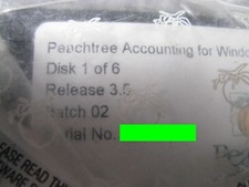 Peachtree Accounting 3.5 Floppy Disks