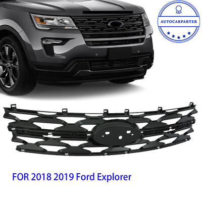 Front Bumper Grill Cover insert JB538A133AAW For 2018 2019 Ford Explorer