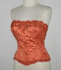 JASDEE Vintage Bustier Corset Hand Work Beading Embroidery On Satin Style F3152
