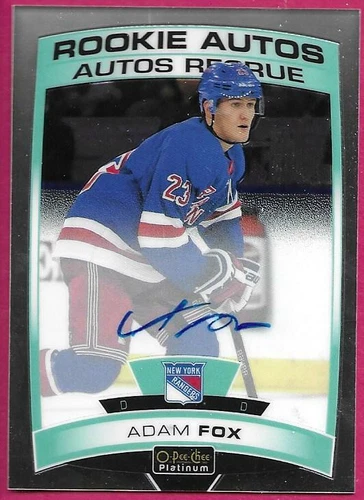 2019-20 UD OPC O-Pee-Chee Platinum ADAM FOX #R-AF Rookie Autos Autograph