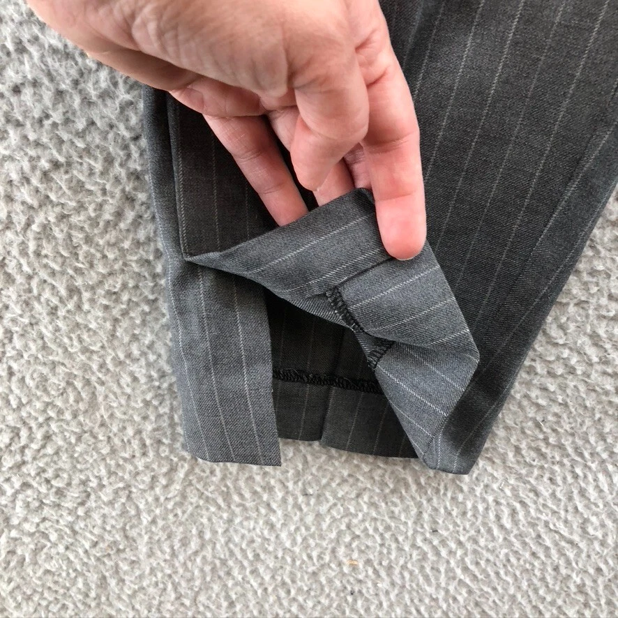 OFF WHITE Pantalone elegante sartoriale bianco sporco Virgil Abloh uomo 26 28 grigio spilla righe spigolose