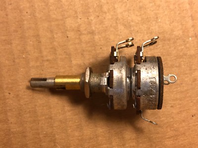 NOS 1955 Mallory Dual Concentric Potentiometer 10k + 25K power switch Car Radio