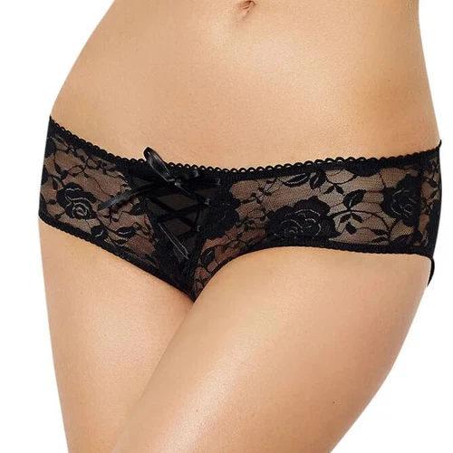 Slip bikini sexy donna intimo all'uncinetto mutandine pizzo trasparente - Foto 11 di 14