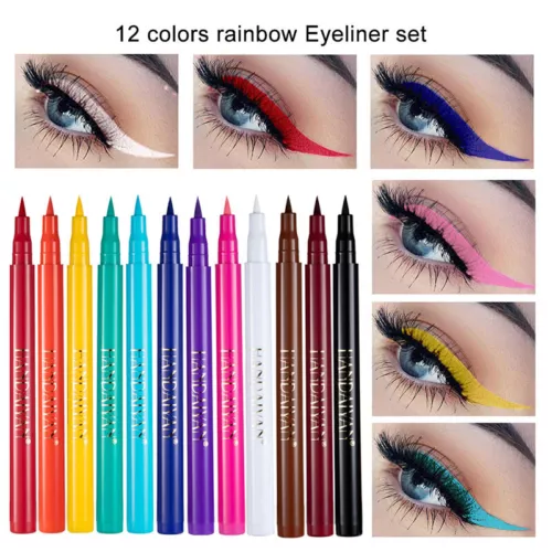 Matita eyeliner colorata 24 ore liquido alto pigmento lunga durata eye liner penna gel - Foto 6 di 110