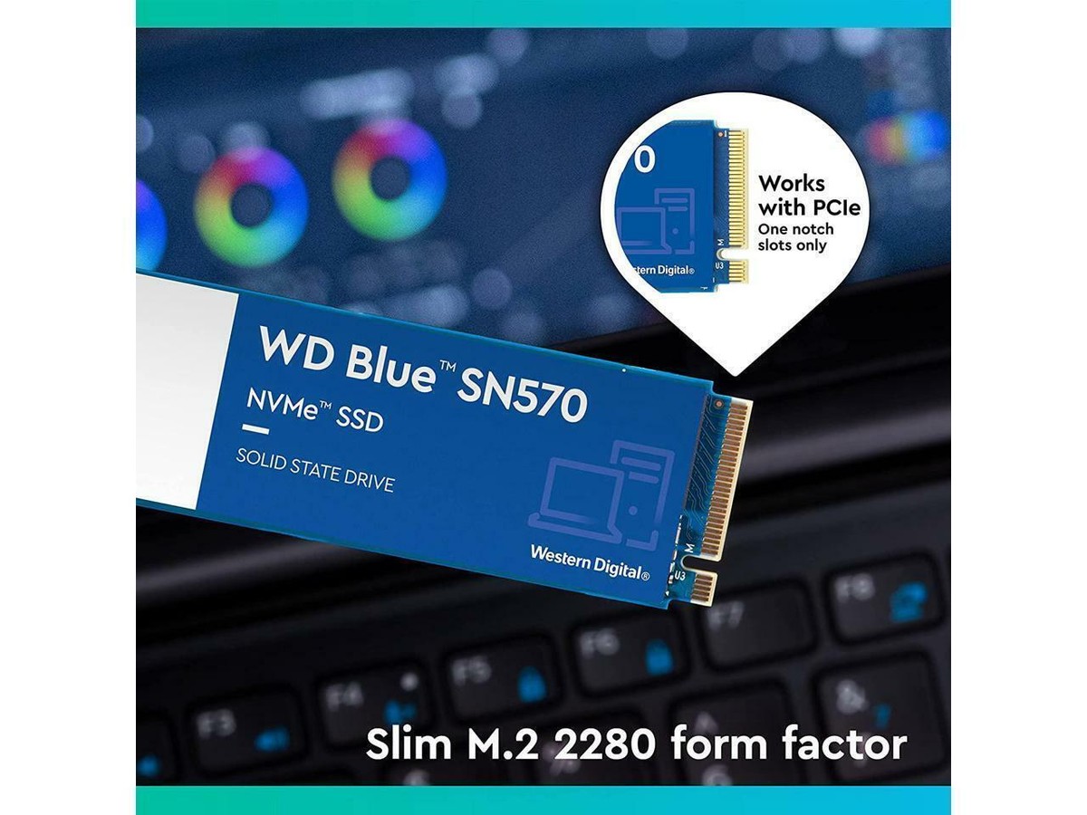 WD BLUE 500GB 1TB 2TB SN570 NVME SSD INTERNAL PCIe M.2 2280 3500