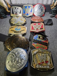 Lot of 11 Mattel WWE Championship Roleplay Belts Wrestling Kids Replica