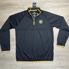 Colorado College Colosseum Athletics 1/4 Zip Pullover Blk Yellow Mens Medium NWT