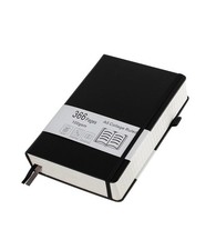Thick College Ruled Notebook with 366 Numbered Pages, A5 Journals for Black