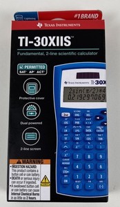 Texas Instruments 30XIIS Scientific Calculator Blue SAT & ACT Approved New