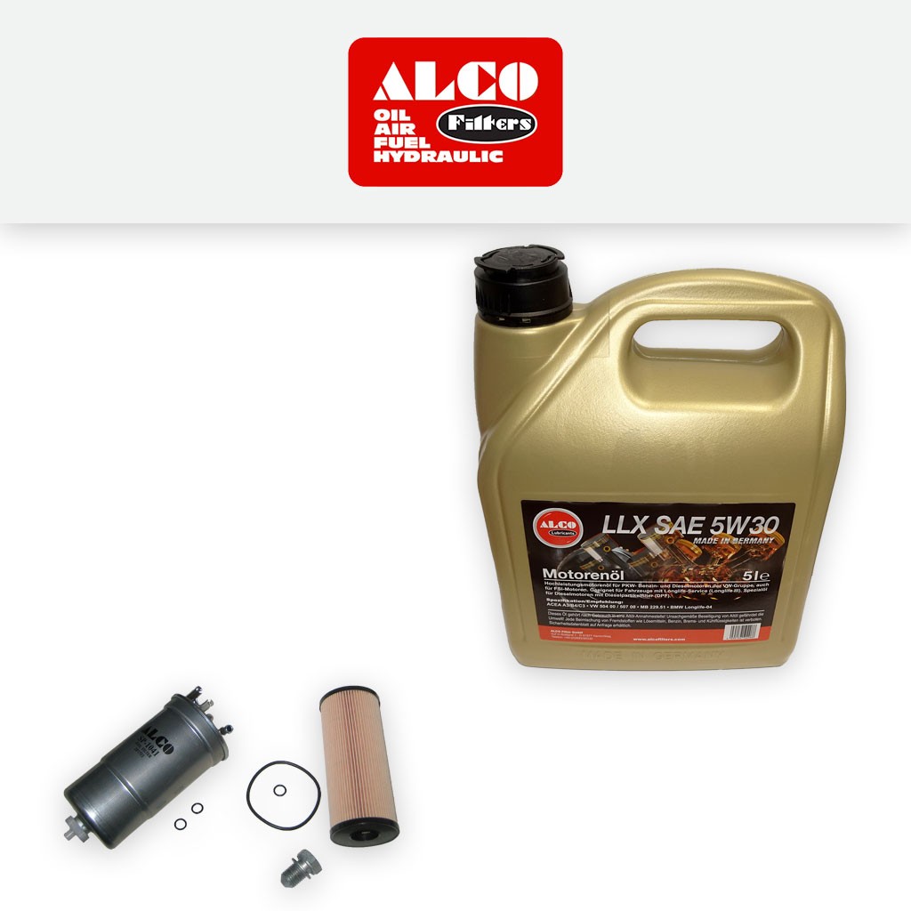 SERVICE KIT for VW GOLF MK4 1J SDI TDI ALCO OIL FUEL FILTERS with 5w30 OIL