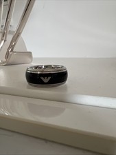Emporio Armani Herren Ring Edelstahl schwarz