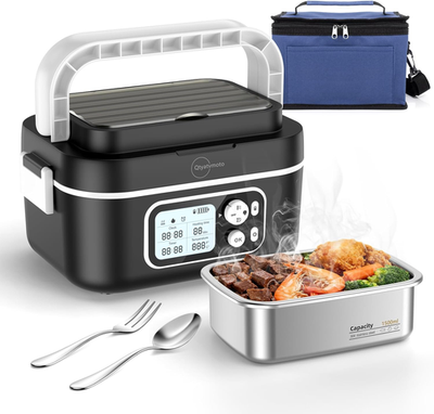 #ad Heated Lunch Box 24000mAh Cordless Electric Food Warmer Portable Hot Meal Cont $97.01