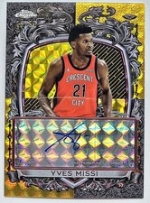 19/50. 2025-26 Topps Chrome Yves Missi Signature Style Geometric Gold Auto