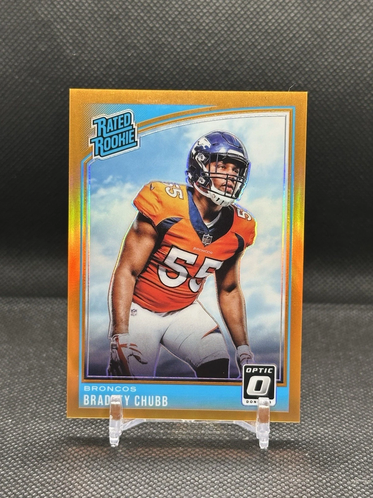 2018 Optic /199 Orange Prizm BRADLEY CHUBB #169 Rookie