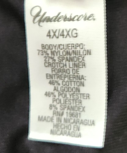 Underscore Hi-Waist Brief Size 4X Black Full Firm Control Defines Flattens Slims - Picture 6 of 7
