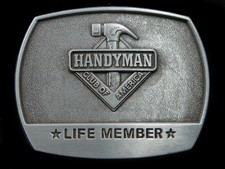SA13115 VINTAGE 1996  HANDYMAN CLUB OF AMERICA LIFE MEMBER  BELT BUCKLE