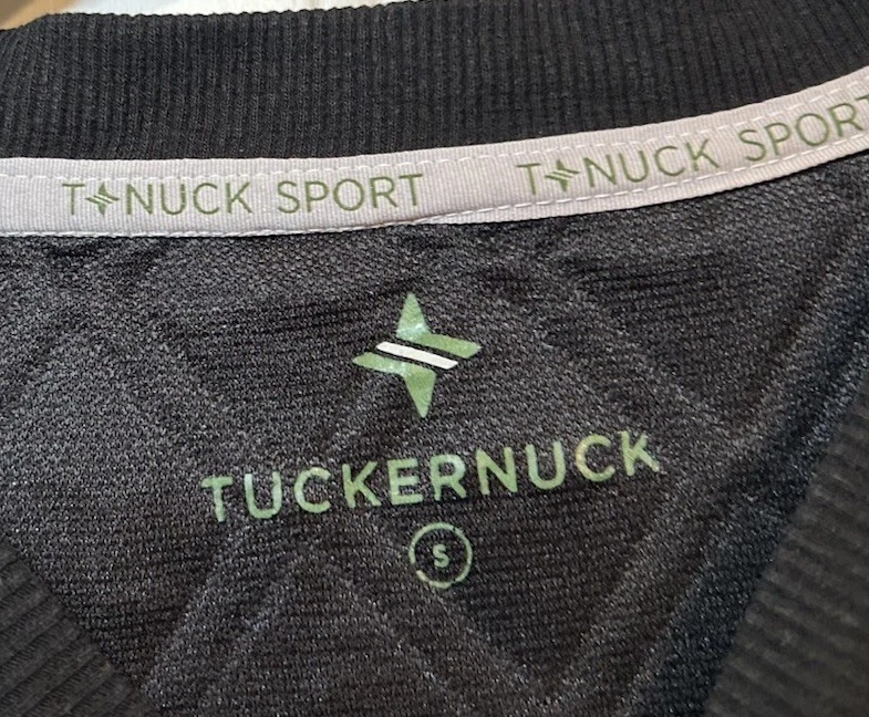 Pullover Campbell Tuckernuck Sport Talla Pequeña Negro Diamante Acolchado Manga Abullonada Foto 2 de 4