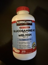 Kirkland Signature Glucosamine with MSM, 375 Tablets-EXP 12-2027