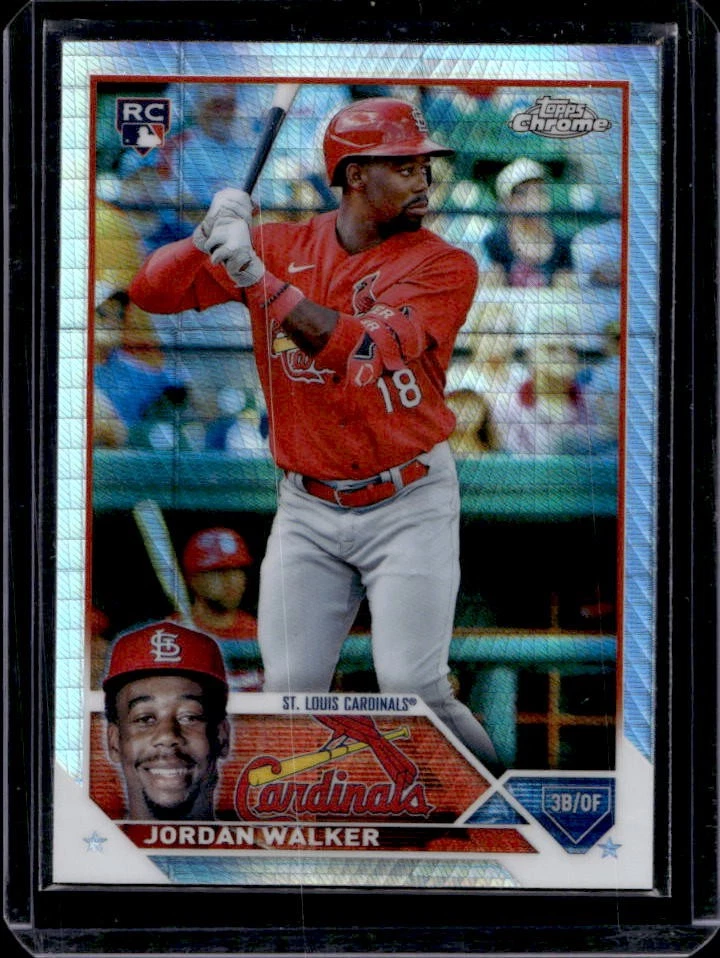 2023 Topps Chrome Jordan Walker RC Prism Refractor Rookie #209 Cardinals