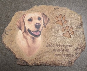 Bradford Exchange Labrador Retriever Labs Leave Paw Prints On Our Heart Plaque