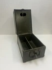 Vintage Military Case wood card catalog green box divider ammo chest US NAVY ww2