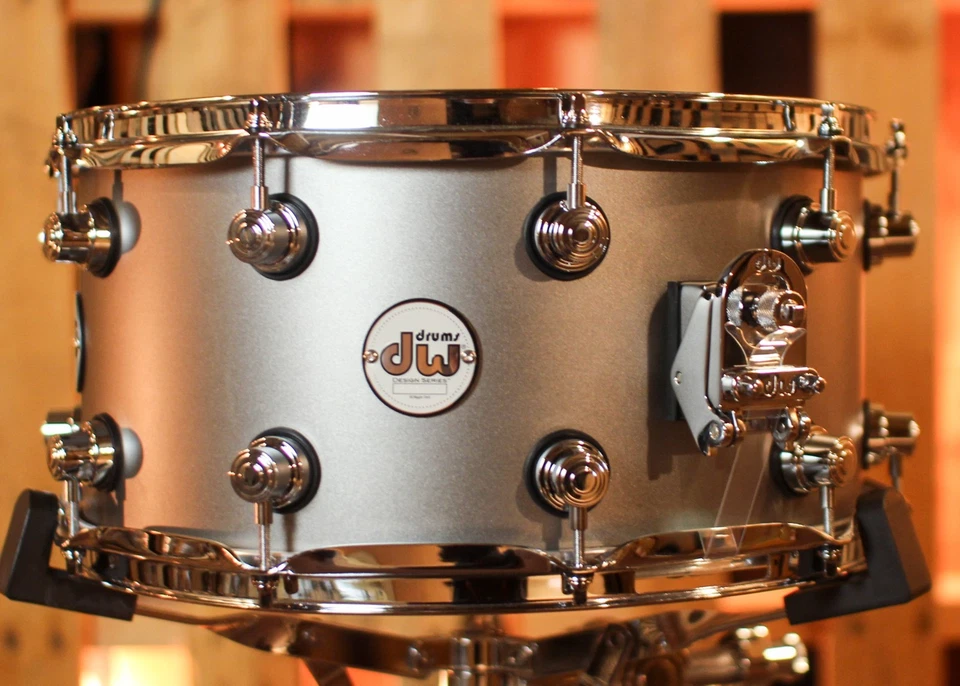 DW 7x14 Design Limited Edition Titanium Satin Lacquer Snare Drum - DDLM0714SSTS - Image 2 of 4