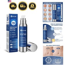 100 Silicone Scar Gel Scar Cream, Advanced Silicone Gel for Removal of Surgi...