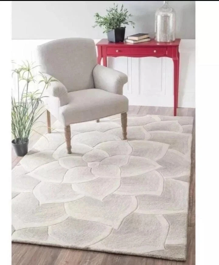 Lovely Rose flower hand tufted rug100%wool for living room bedroom carpet 8x10
Opens in a new window