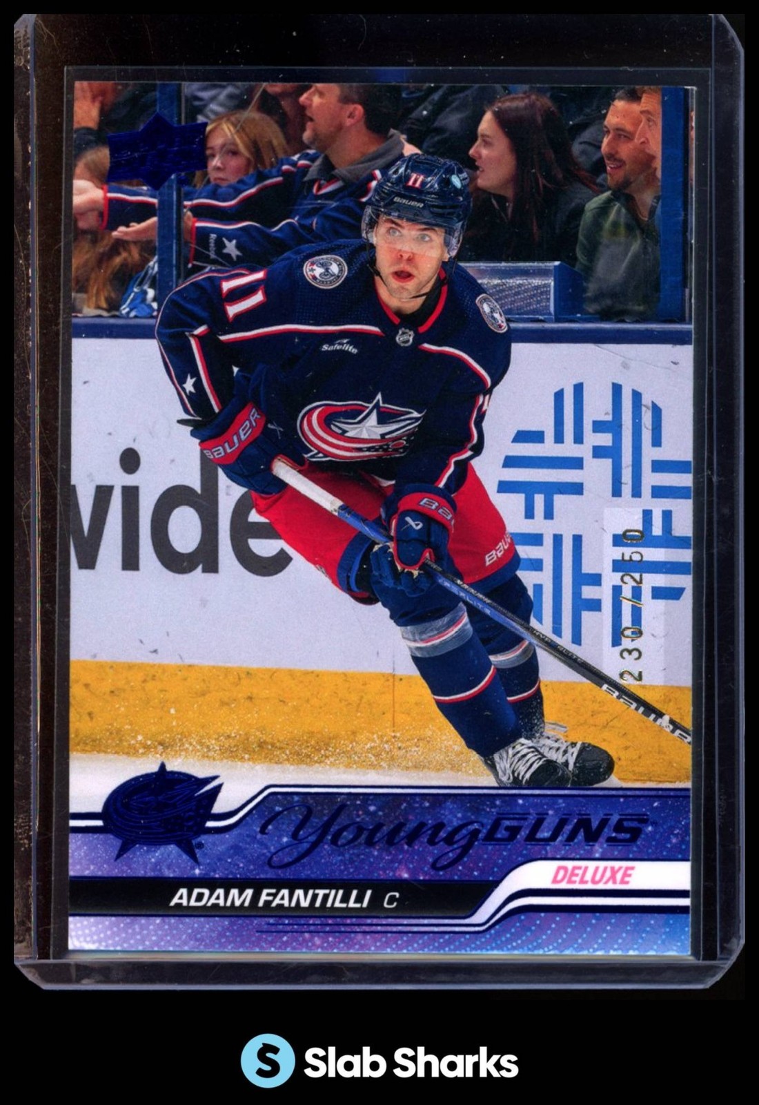 2023 UPPER DECK #711 ADAM FANTILLI DELUXE YOUNG GUNS RC ROOKIE /250