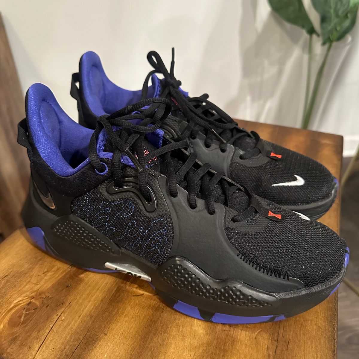 Nike PG 5 Clippers Away Men's Size 8 Basketball Shoes Black Lapis