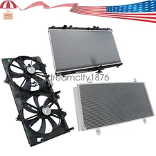 For Toyota Camry 2.5L Non-Hybrid 2012-2017 3x Radiator A/C Condenser and Fan