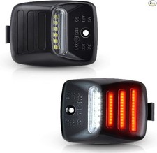 Pure White LED License Plate Lights with Red OLED Neon Tube Tag Lamp Assembly Re