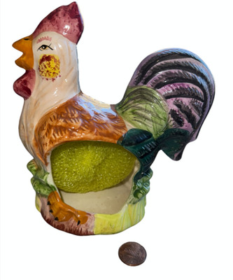 Vintage 6'' Gemco Rooster Sponge Holder