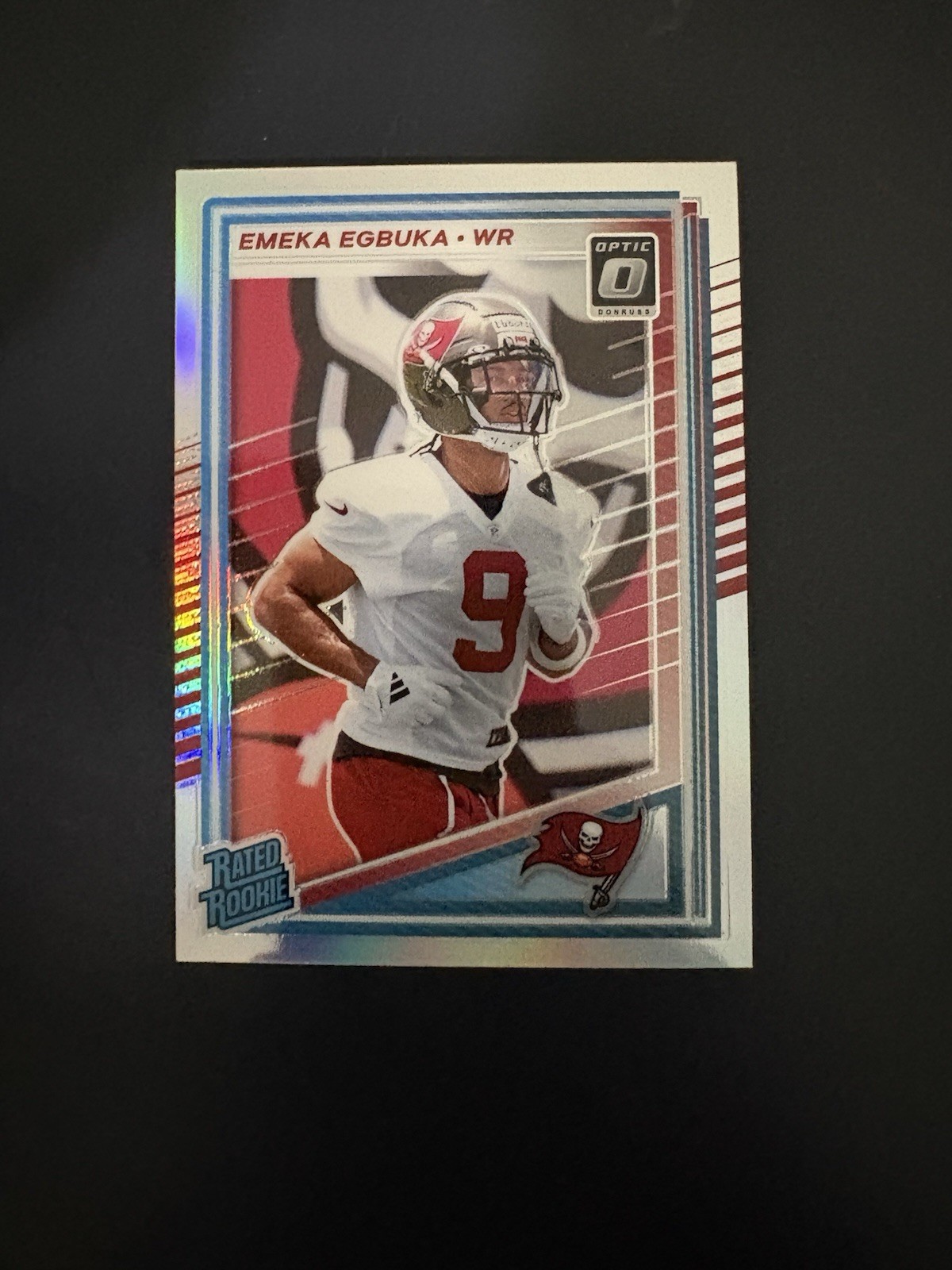 2025 Panini Donruss Optic Preview Holo Emeka Egbuka #375 Rated Rookie Buccaneers