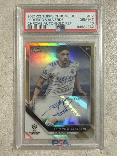 Federico Valverde #CA-FV 2020 Topps Chrome UEFA Champions League Autographs card