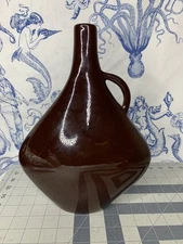 MCM Vintage Jaru Ceramic Ovoid Shape Bottle Vase Brown WOW (e2)