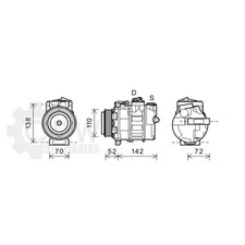Kompressor Klimaanlage für Mercedes-Benz Sprinter 3-T Kasten 213 CDI Bj.06-09