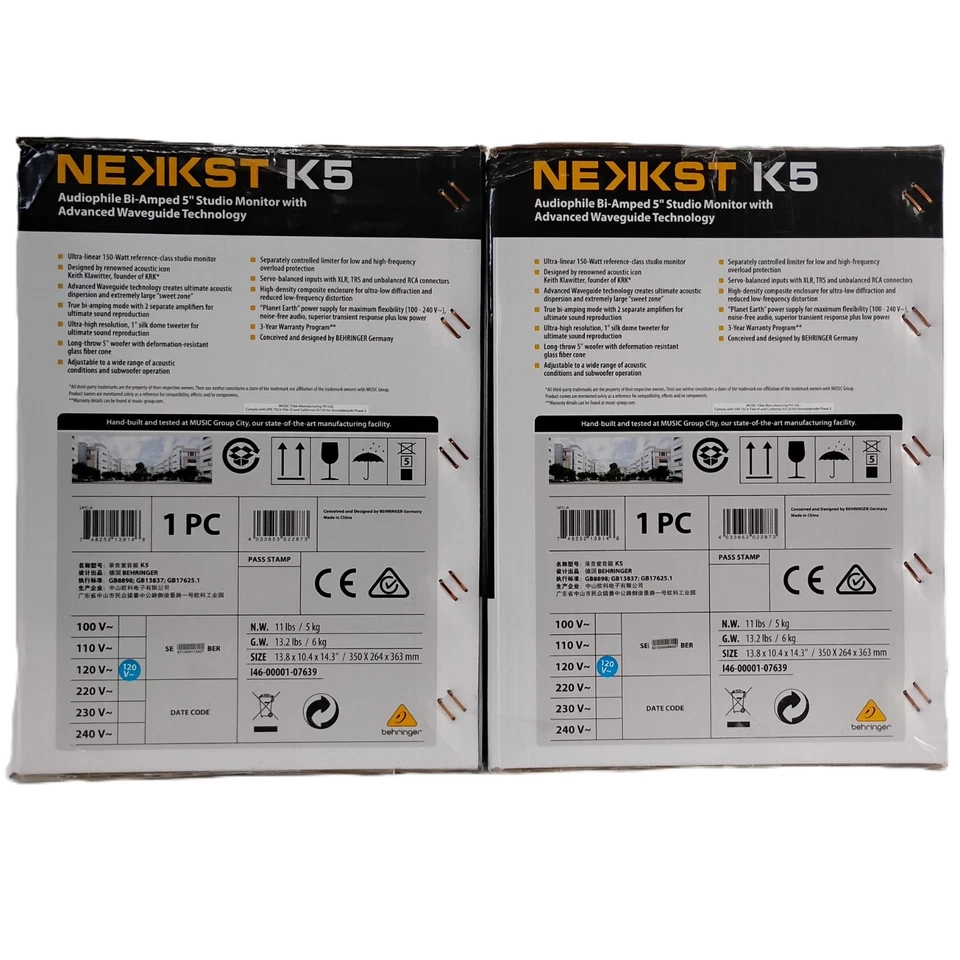 Nekkst K5 5 inch Powered Studio Monitor (Pair) - Image 4 of 4