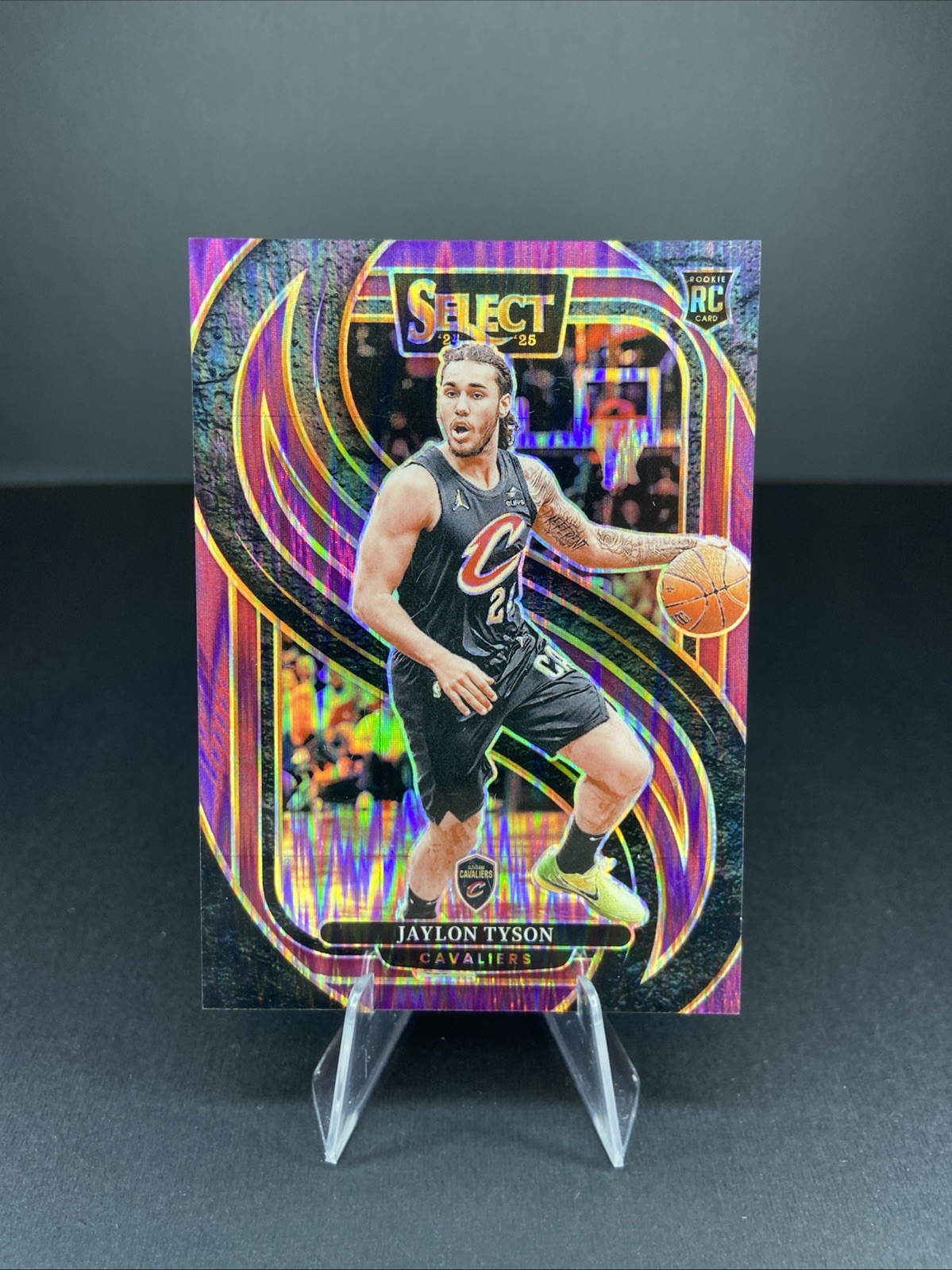 2024-25 Select Premier Level Jaylon Tyson RC Purple Shock 182/249 Cavs