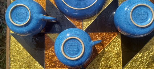 (6) Denby Brand (Midnight Pattern) Cups and (1) 6"Saucer. - Picture 9 of 21